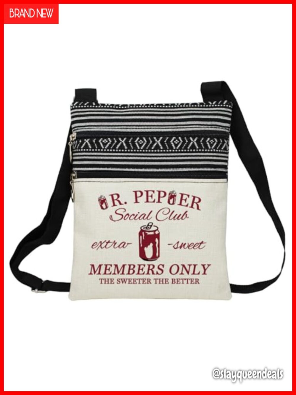 Polyester Crossbody Messenger Bag Adjustable Strap Zip